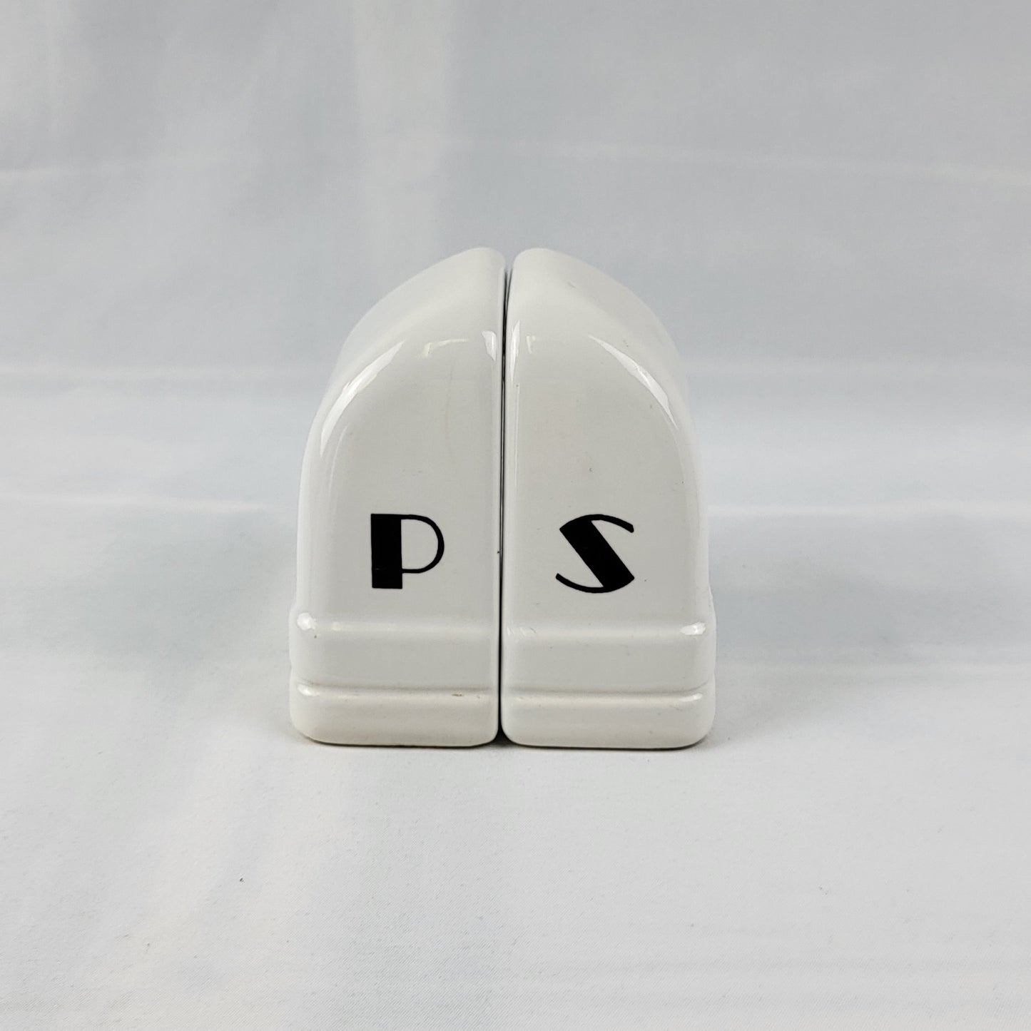 Art Deco Salt and Pepper Shakers - white