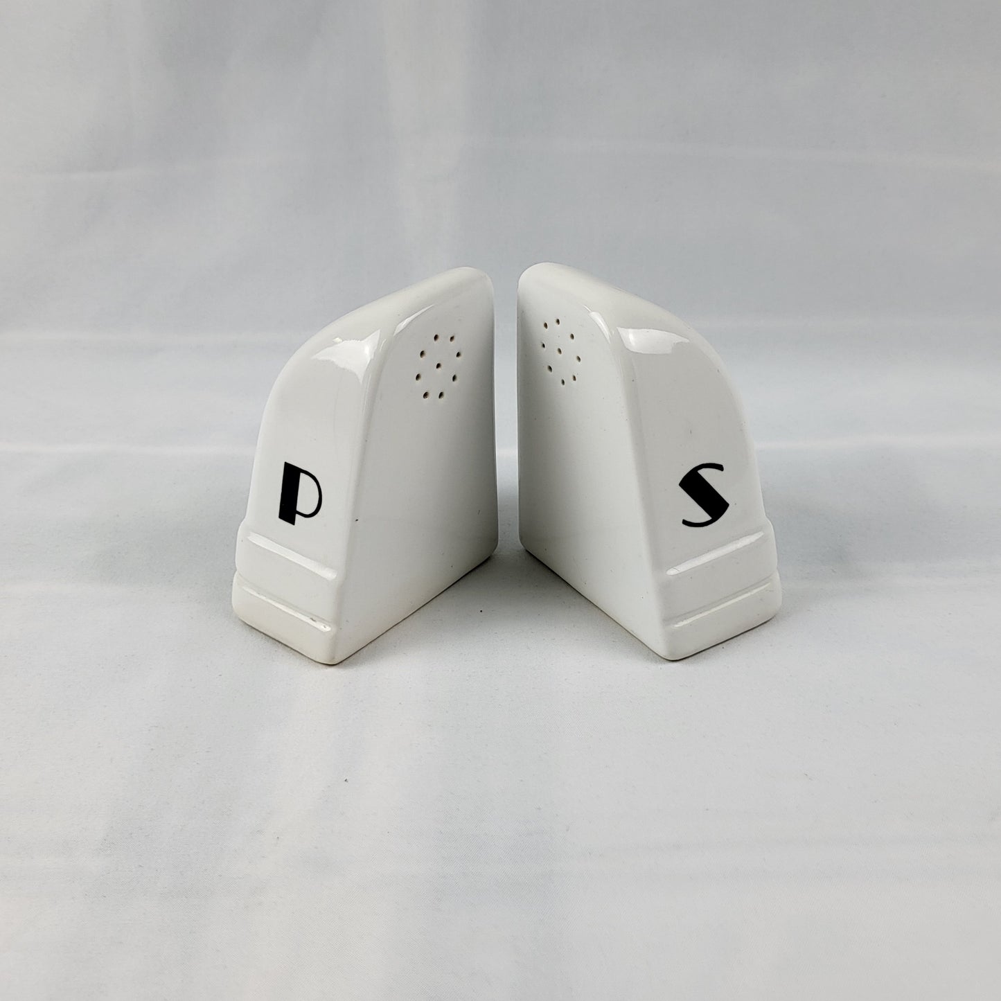 Art Deco Salt and Pepper Shakers - white