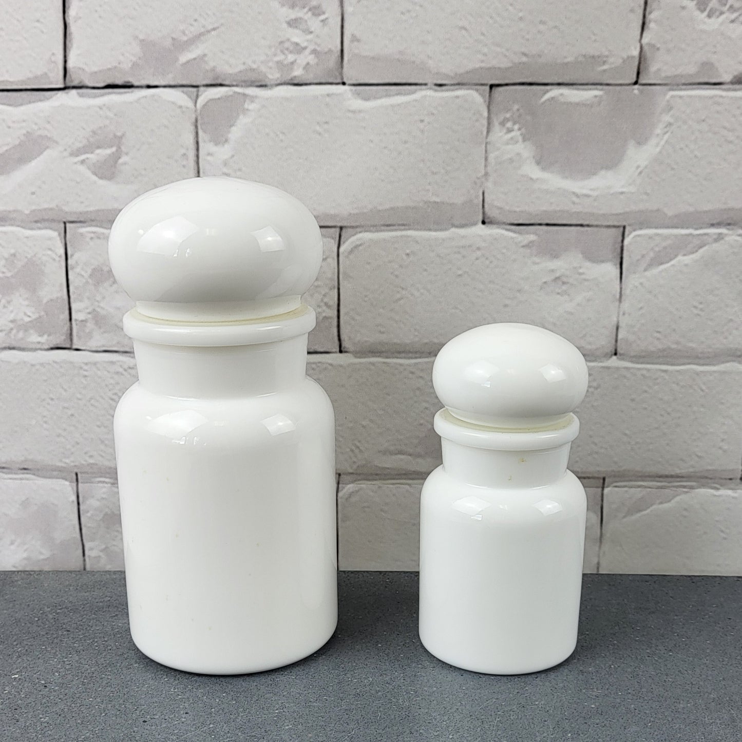 Milk Glass Apothecary Jar