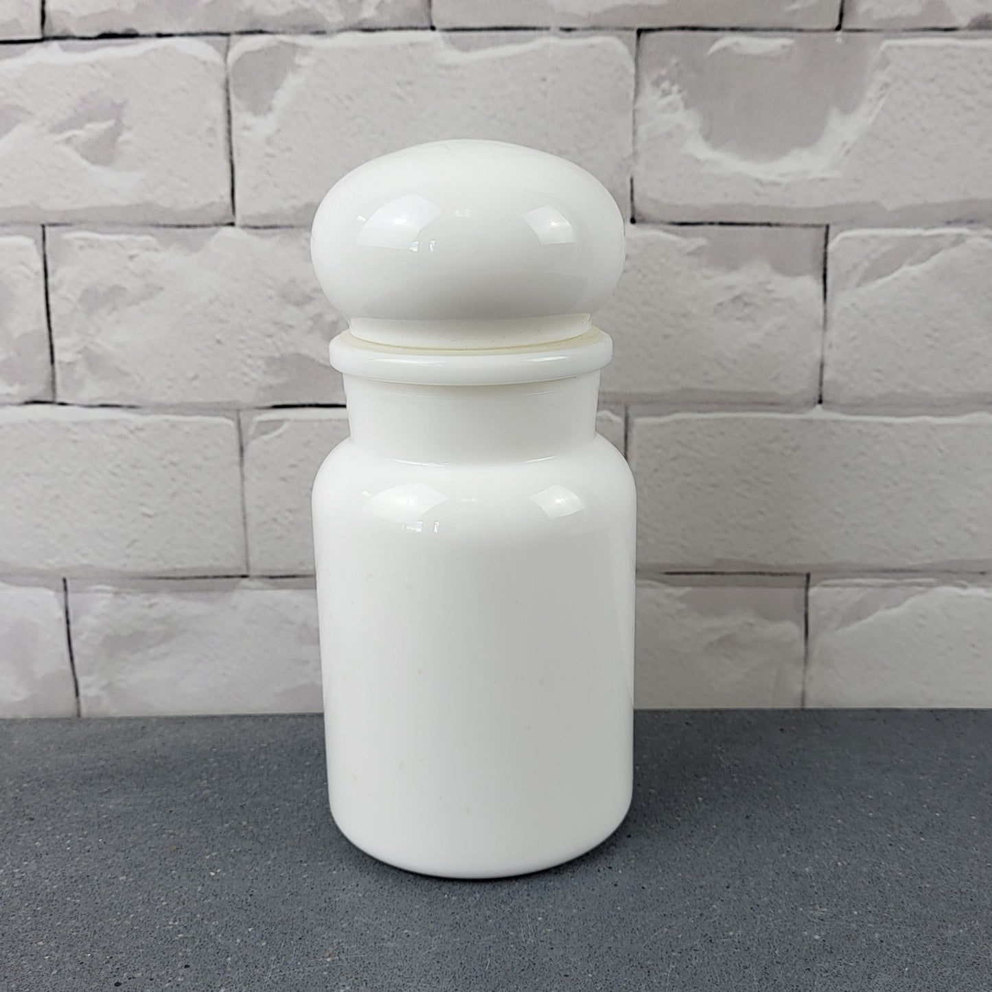 Milk Glass Apothecary Jar