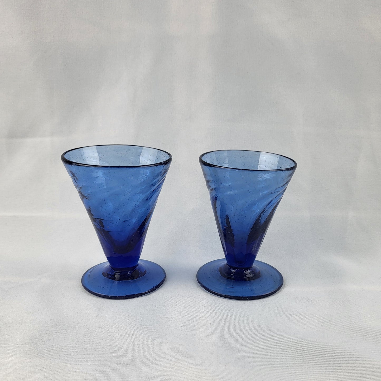 Handblown Wee Goblets - Cobalt Glass