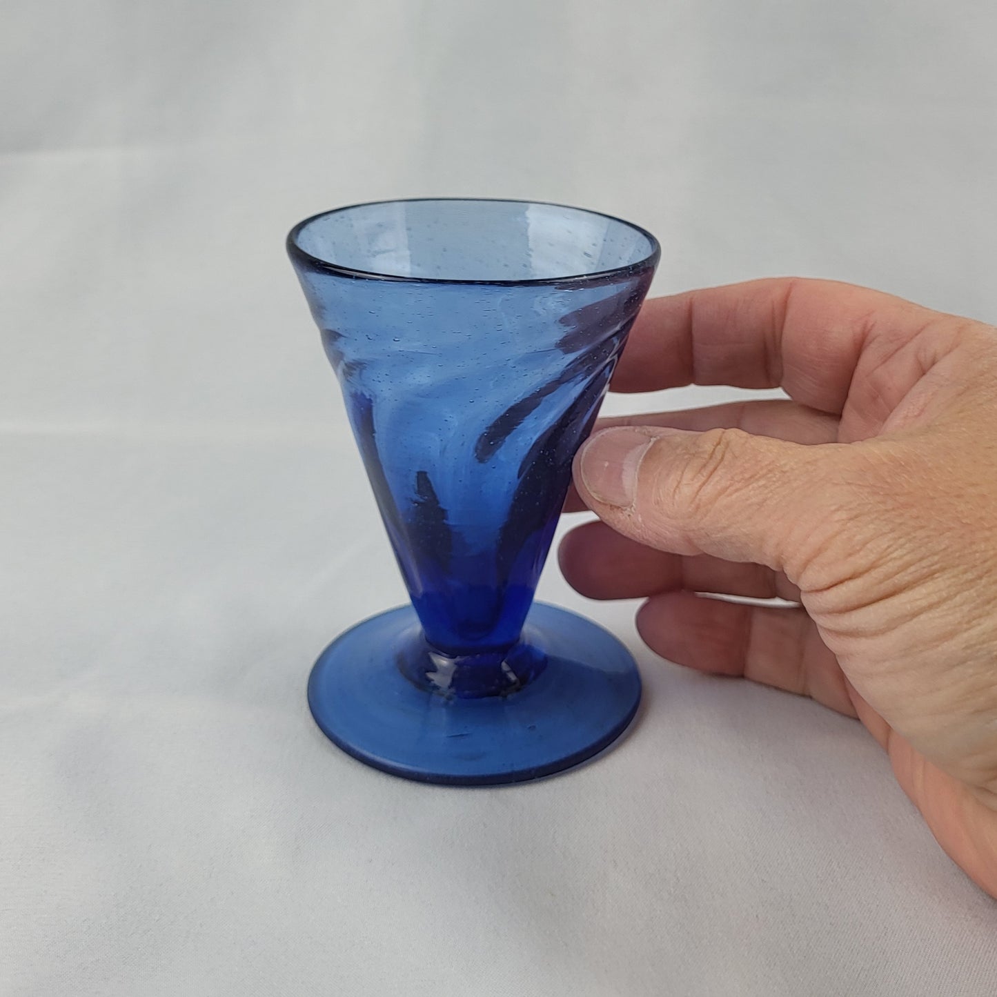 Handblown Wee Goblets - Cobalt Glass