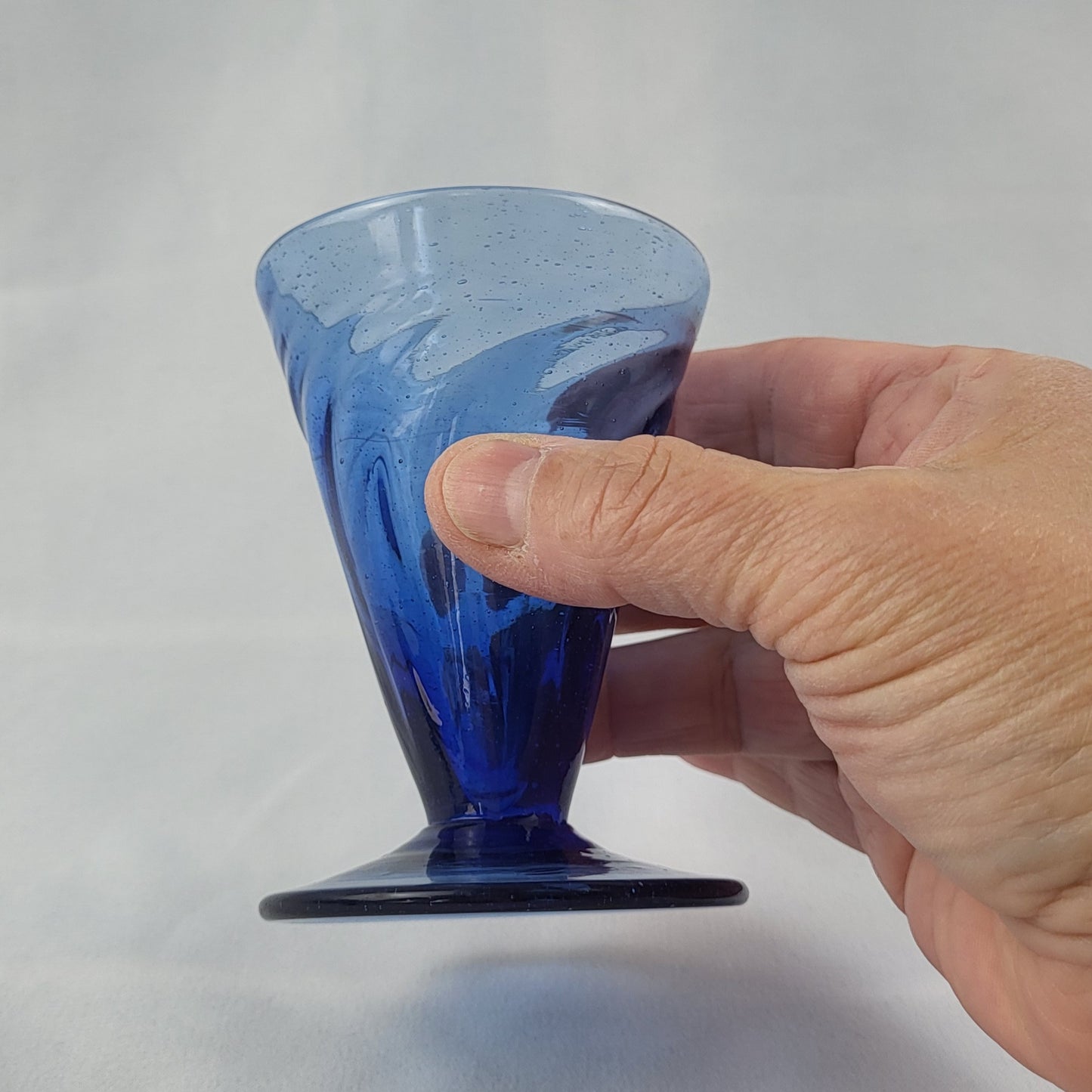 Handblown Wee Goblets - Cobalt Glass