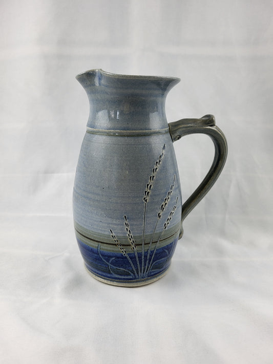 Stoneware Jug - vintage - blue and dark blue