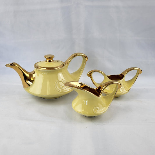 Teapot Set - Yellow and Gold