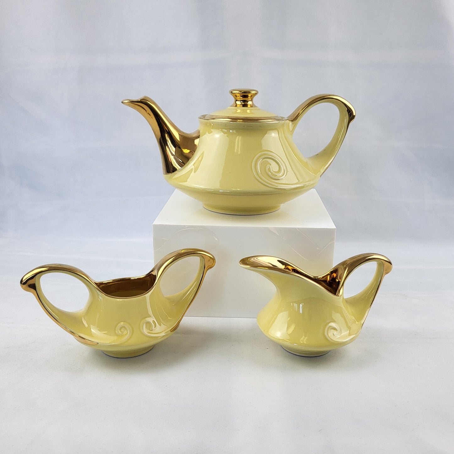 Teapot Set - Yellow and Gold