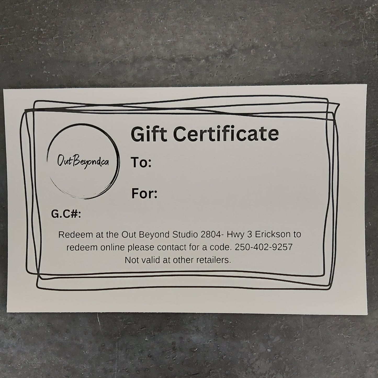 Out Beyond Gift Card